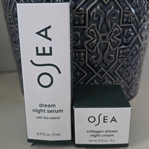 OSEA Dream Night Serum & Collagen Dream Night Cream Travel Samples Size Lot NEW
